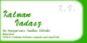 kalman vadasz business card