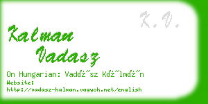 kalman vadasz business card